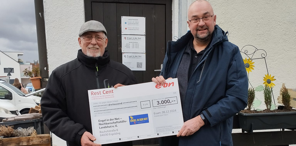 Spende von Eon an die Engel in der Not - Nachbarschaftshilfe Landshut e.V.